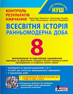 Всесвітня історія 8 клас Контроль результатів навчання Охріменко О.