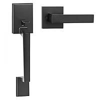 Ручка для входной двери VEVOR, матово-черная, квадратная, в комплекте с дверным рычагом, без замка 593408