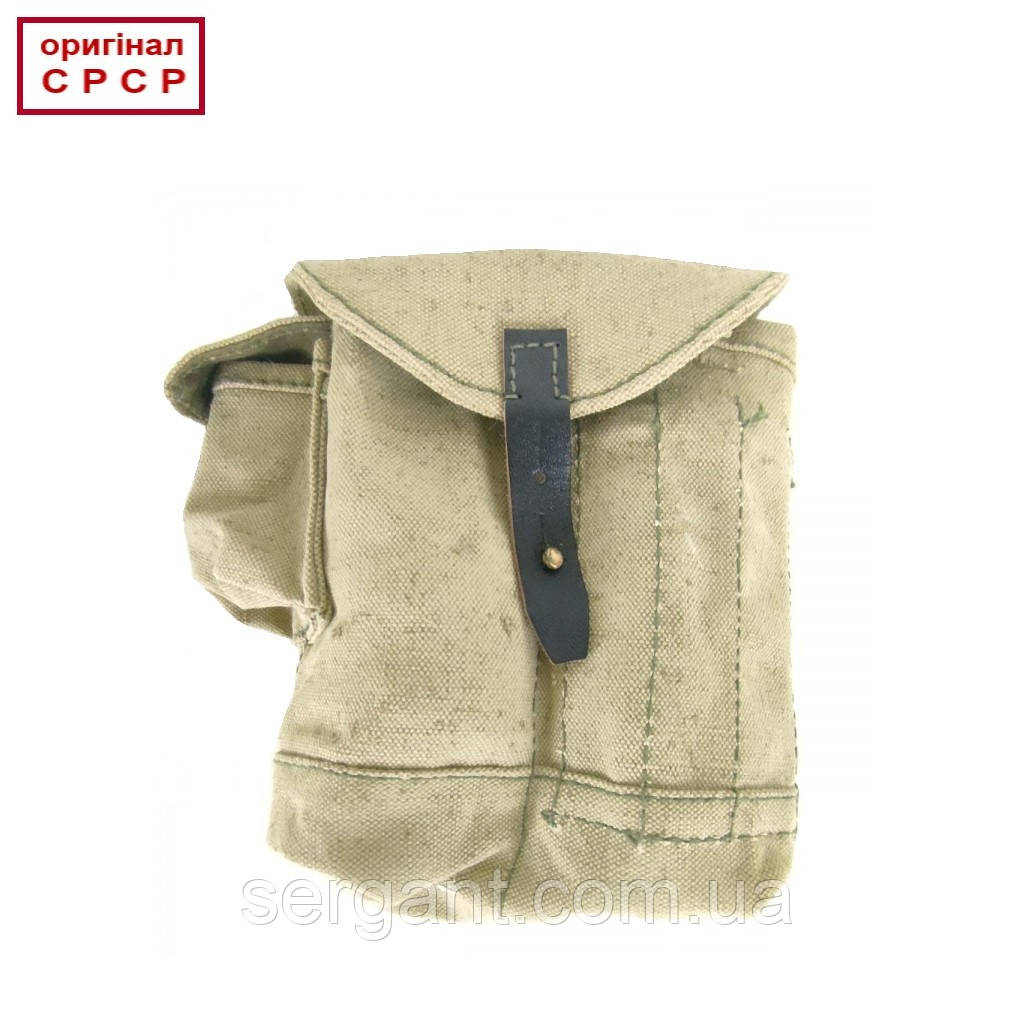 Підсумок оригінальний брезентовий НОВИЙ для 4-х магазинів АК (оригінал СРСР), фото 1