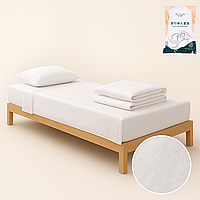 Комплект одноразової постільної білизни, 3 предмети, 160x220 см (Простирадло, наволочка, підковдра)