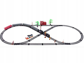 ВЕЛИКИЙ ЕЛЕКТРОПОЛІЗ Колійний локомотив ДИМНІ ВАГОНИ Мега КОЛІЯ 7 м XXL, фото 3