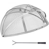 Vevor 907671 Камін 36, кругла дров'яна топка, іскрогасник, кришка з нержавіючої сталі