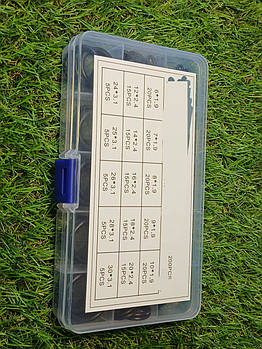 Універсальний набір маслостійких гумових кілець 200 штук (Набір ущільнювальних кілець)