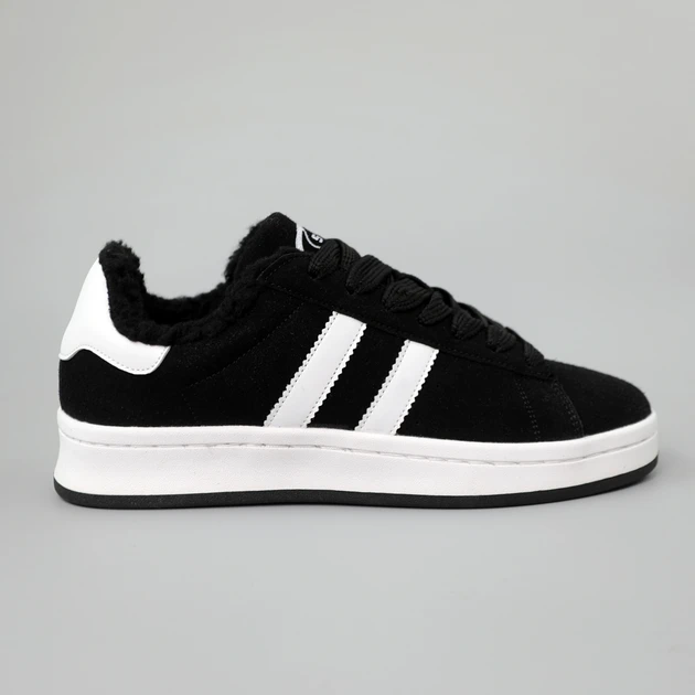 Жіночі кеди утеплені чорні замшеві (HB670-1), фото 1