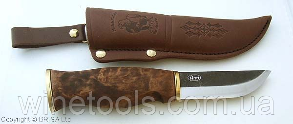 Ніж AHTI Leuku 90 мм з руків`ям з карельської берези Brisa