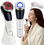 Масажер для обличчя SOULIMA 5-в-1 (безін’єкційна мезотерапія, EMS-ліфтинг, світлотерапія, тепло/холод, ультразвук), фото 3