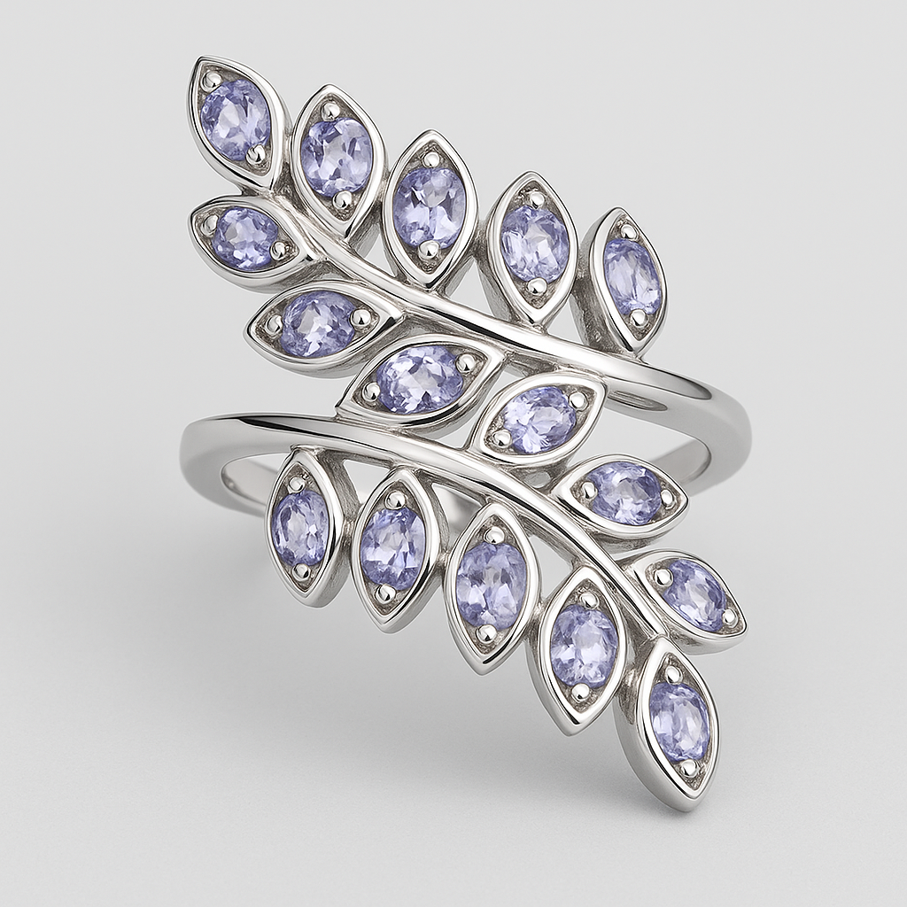 Танзаніт срібна каблучка, 0602ЛТ, фото 1