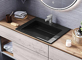 Умивальник, Раковина, накладний Luxor Kraft Low 60 Black