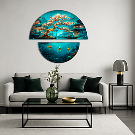 Інтер'єрна модульна картина Пейзаж. Магія двох світів