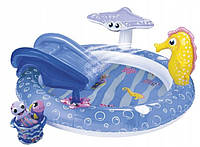 Басейн надувний для дітей PLAYTIVE «Акваріум» з гіркою та іграшками, Німеччина, 185×89×203 см