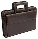 Папка greenpharm -портфель greenpharm з екошкіри JPB коричнева, фото 2