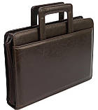 Папка greenpharm -портфель greenpharm з екошкіри JPB коричнева, фото 3