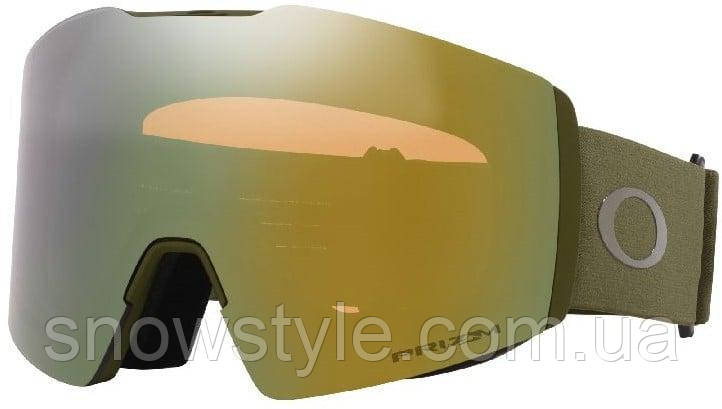 Гірськолижна маска Oakley Fall Line L (XL) Matte Dark Brush лінза Prizm Sage Gold Iridium + кейс, фото 1