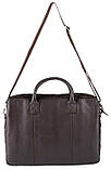 Шкіряна Сумка greenpharm для ноутбука 15,6 дюймів Livergy коричнева, фото 2