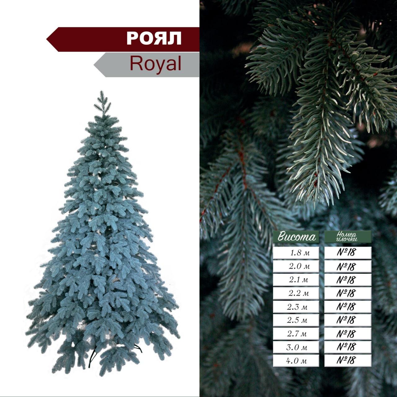 Штучна ялинка "Литва Роял No18" блакитна 2,3м