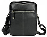 Чоловіча шкіряна Сумка greenpharm Tavinchi чорний, фото 2