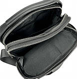 Чоловіча шкіряна Сумка greenpharm Tavinchi чорний, фото 3