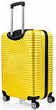 Маленька пластикова валіза на колесах 45L GD Polo жовта, фото 2