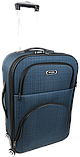 Тканева середня валіза на чотирьох колесах 67L Gedox темно-синій, фото 2