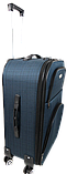 Тканева середня валіза на чотирьох колесах 67L Gedox темно-синій, фото 4