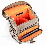 Наплічна Сумка greenpharm з відділом для фотокамери Continent бежева, фото 4