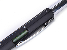 Багатофункціональна ручка викрутка мультиінструмент 6 в 1 спиртовий рівень кліп