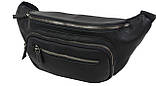 Шкіряна Сумка greenpharm на пояс, бананка Mykhail Ikhtyar, Україна чорна, фото 2