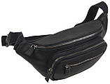 Шкіряна Сумка greenpharm на пояс, бананка Mykhail Ikhtyar, Україна чорна, фото 3