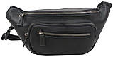 Шкіряна Сумка greenpharm на пояс, бананка Mykhail Ikhtyar, Україна чорна, фото 4