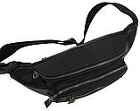 Шкіряна Сумка greenpharm на пояс, бананка Mykhail Ikhtyar, Україна чорна, фото 6