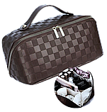 Жіноча косметичка із еко шкіри Edibazzar темно-коричнева, фото 6