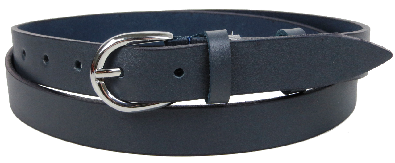 Жіночий шкіряний ремінь Skipper, Україна темно-синій 2,5 см, фото 1