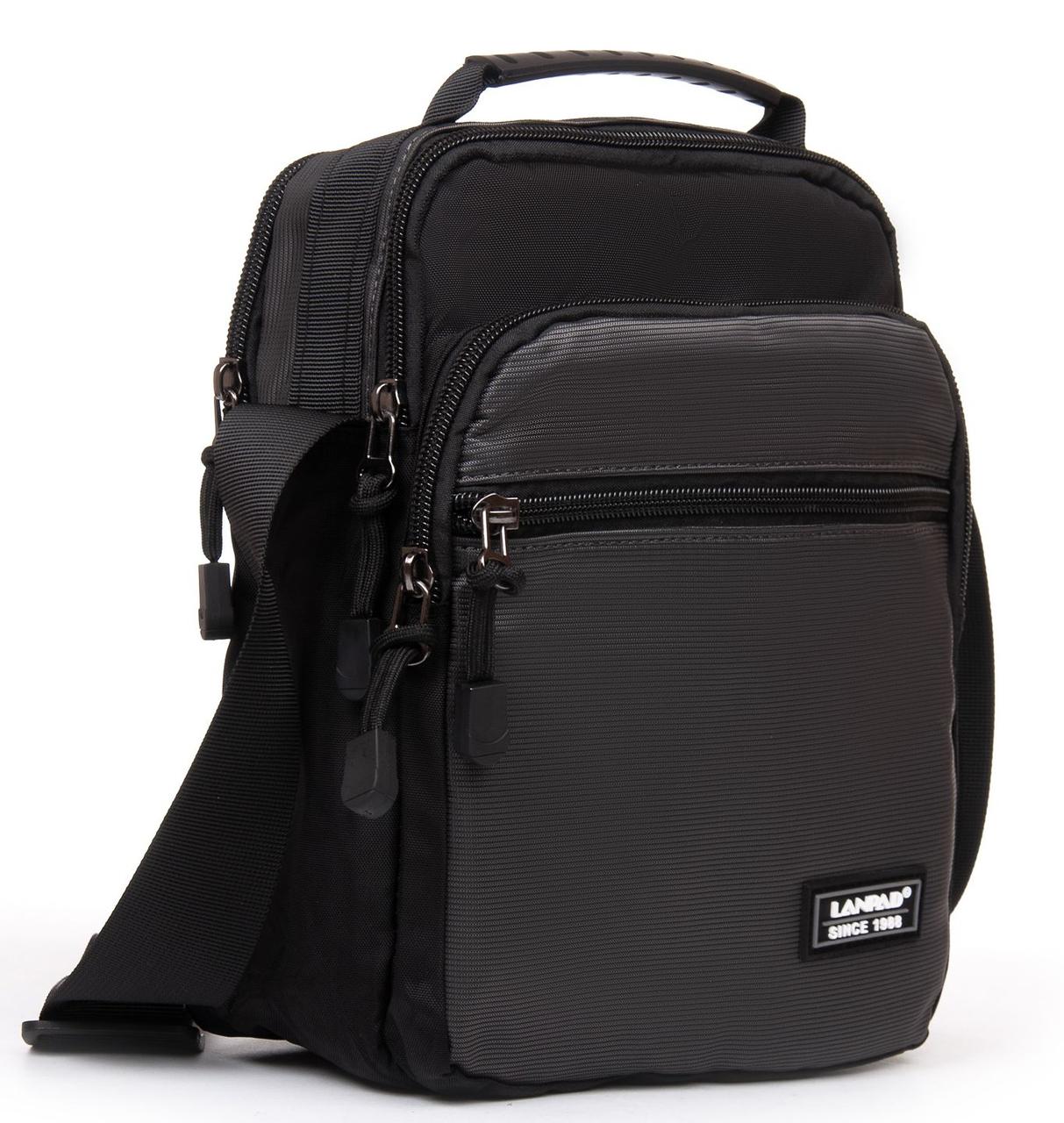 Чоловіча сумка-планшет Lanpad сірий, фото 1