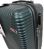 Мала пластикова валіза на колесах 45L GD Polo смарагдова, фото 6