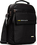 Сумка greenpharm чоловіча Lanpad тканинна, чорний, фото 2