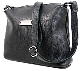 Жіноча наплічна шкіряна Сумка greenpharm Borsacomoda чорна, фото 2