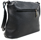 Жіноча наплічна шкіряна Сумка greenpharm Borsacomoda чорна, фото 6