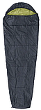 Літній спальний мішок, спальник +13,6C Rocktrail чорний з салатовим, фото 2