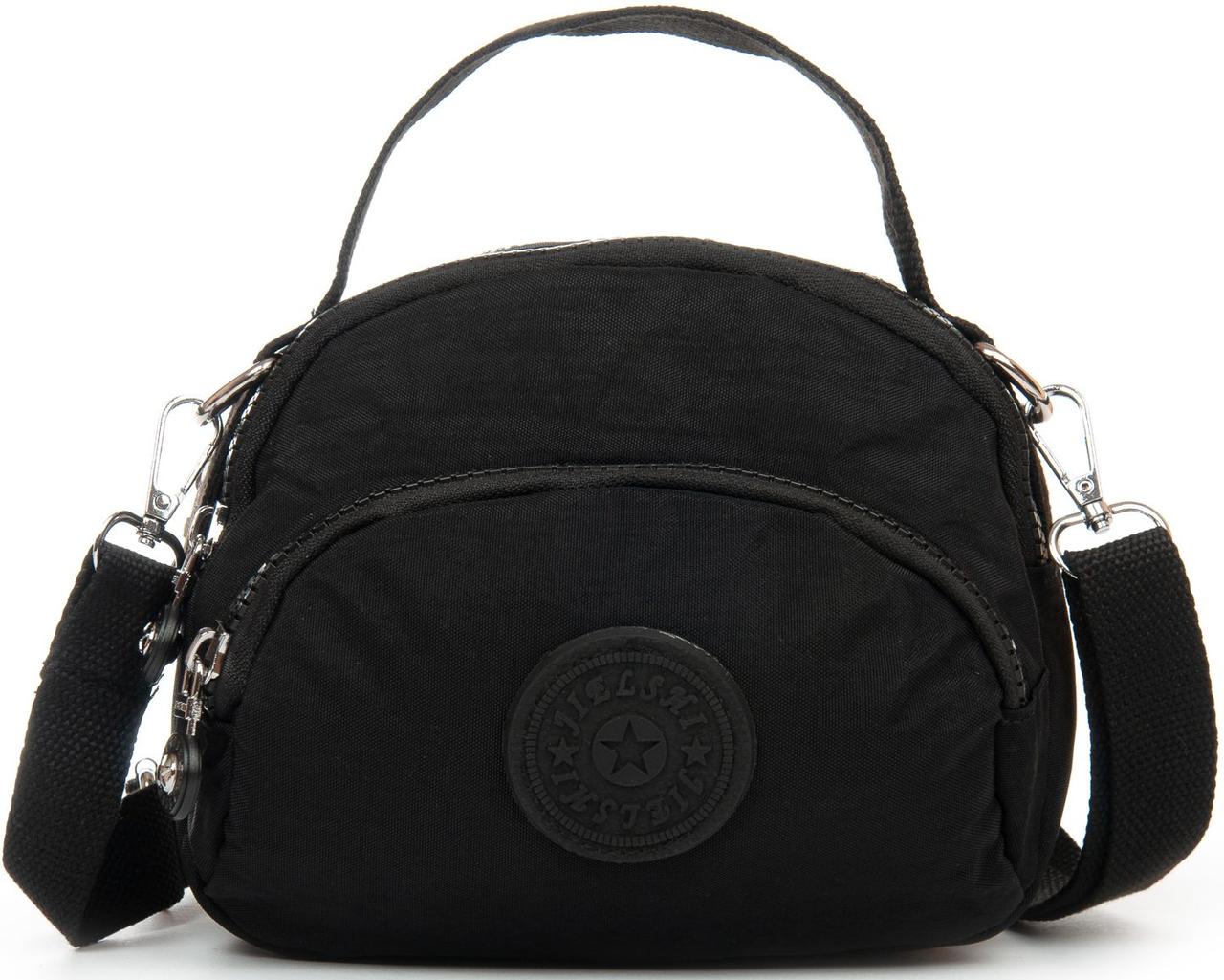 Жіноча текстильна Сумка greenpharm крос-боді Jielshi чорна, фото 1