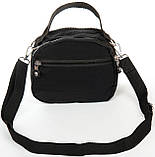 Жіноча текстильна Сумка greenpharm крос-боді Jielshi чорна, фото 3