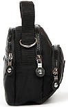Жіноча текстильна Сумка greenpharm крос-боді Jielshi чорна, фото 4