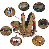 Рюкзак greenpharm  тактичний штурмовий, армійський 28L койот, фото 5