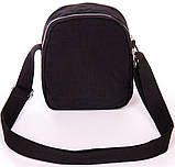 Жіноча текстильна Сумка greenpharm крос-боді Jielshi чорна, фото 3