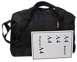 Дорожня Сумка greenpharm з відділом для взуття 40L Wallaby greenpharm чорна, фото 10
