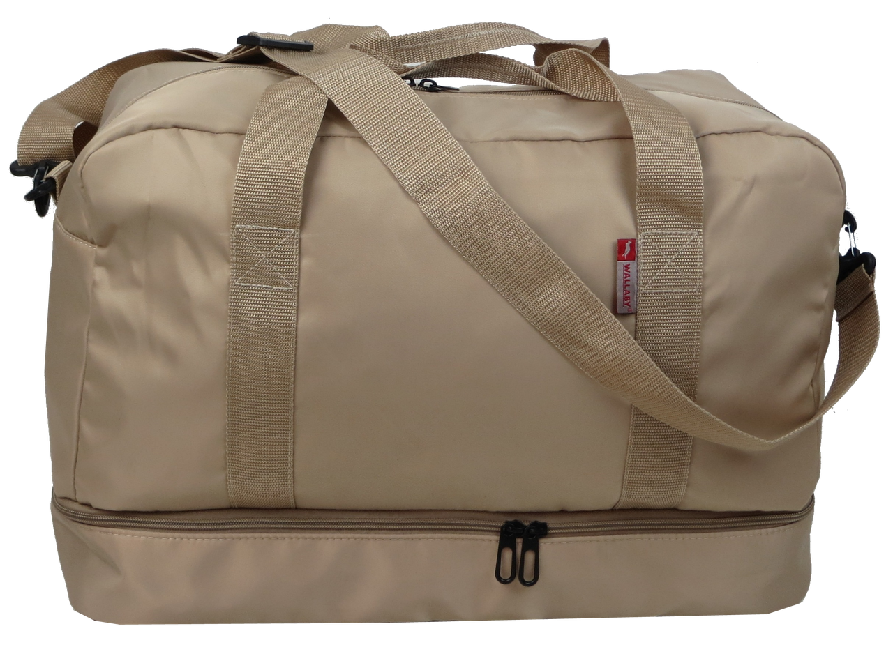 Дорожня Сумка greenpharm з відділом для взуття 40L Wallaby greenpharm бежева, фото 1