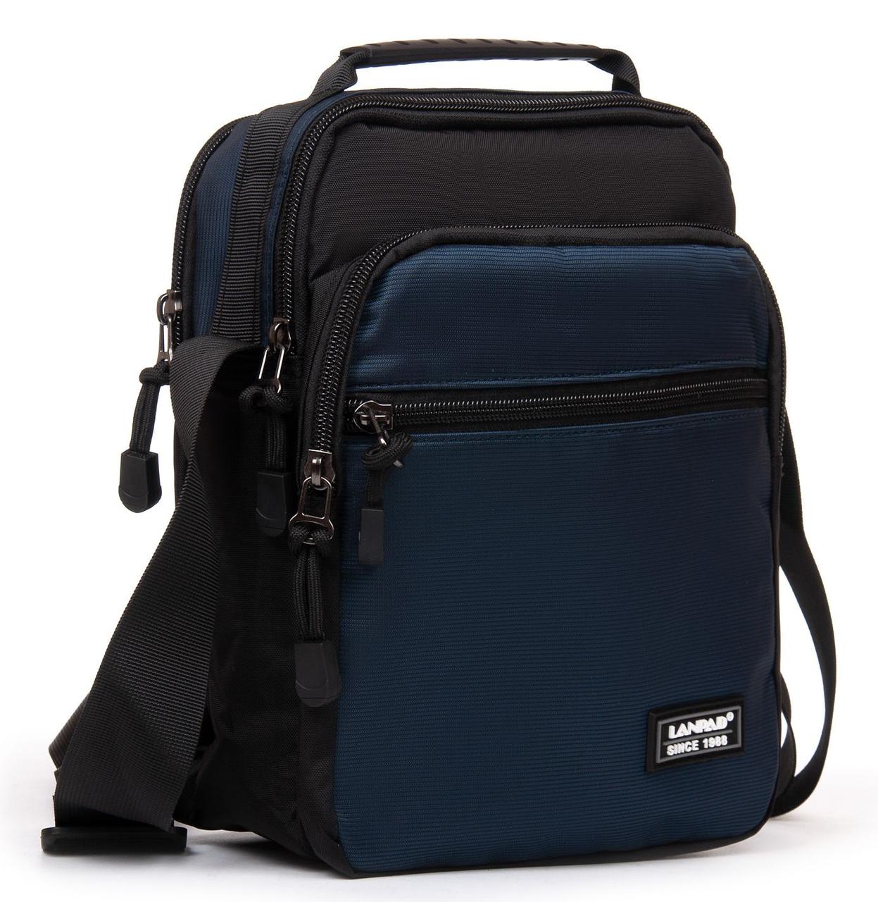 Чоловіча сумка-планшет Lanpad синій, фото 1