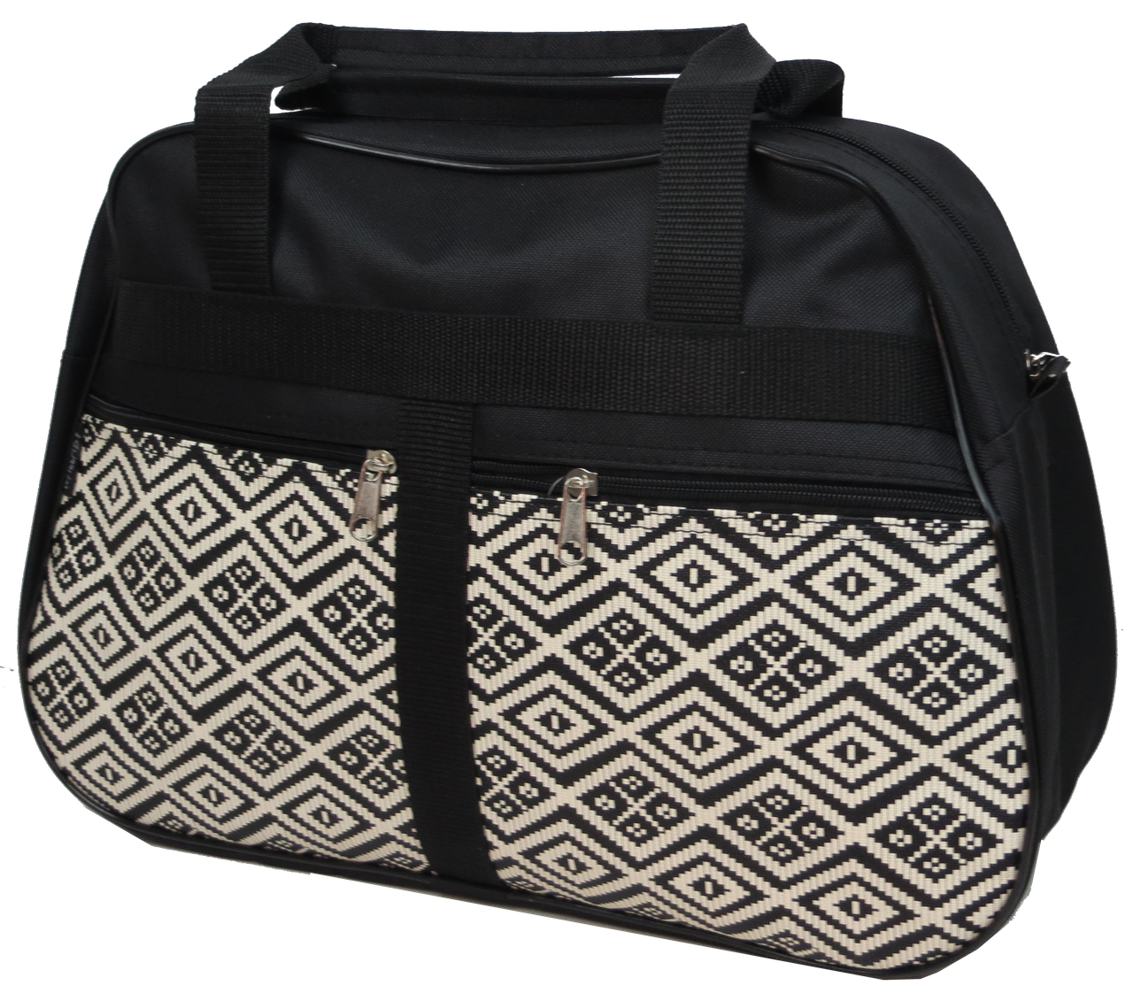 Сумка greenpharm господарська для покупок 12L Wallaby greenpharm  чорна з білим, фото 1