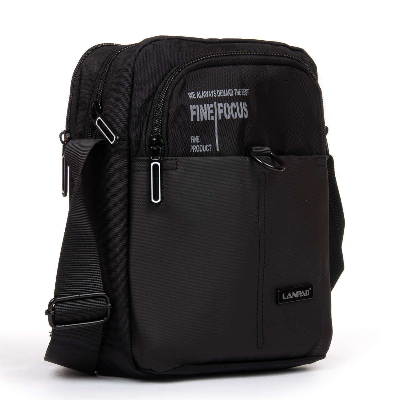 Чоловіча сумка-планшет Lanpad чорний, фото 1