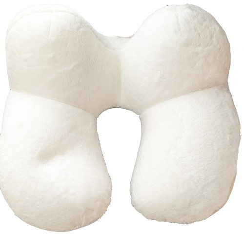 Дорожня подушка з наповнювачем з кульок полістиролу 3D Livarno Home біла, фото 1