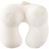 Дорожня подушка з наповнювачем з кульок полістиролу 3D Livarno Home біла, фото 2